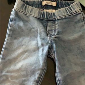 Blue jeggings Jean fabric